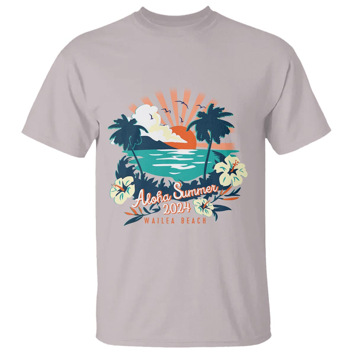summer-beach-t-shirt-vintage-aloha-summer-2024-wailea-hibiscus-flower