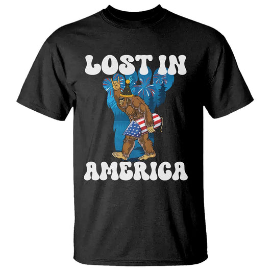 funny-4th-of-july-bigfoot-lost-in-america-t-shirt-patriotic-sasquatch-rocket-footprint-fireworks