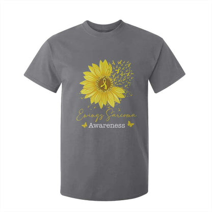 Ewings Sarcoma Support T Shirt For Kid Yellow Flower Petal Ribbons Sunflower