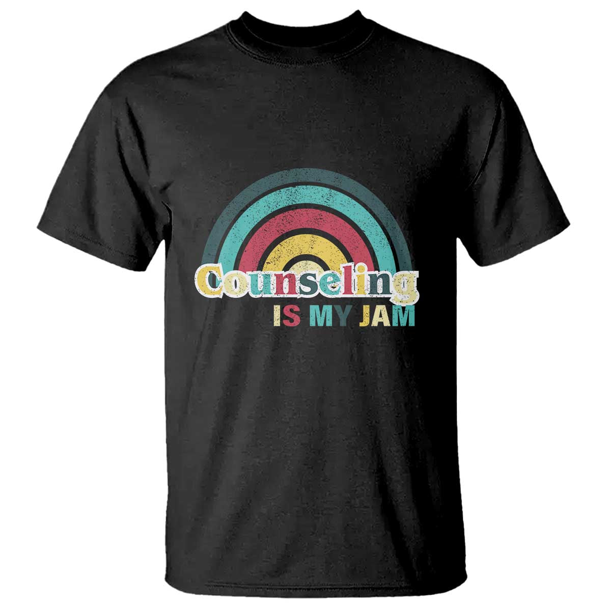 mental-illness-awareness-t-shirt-couseling-is-my-jam-retro-groove-rainbow