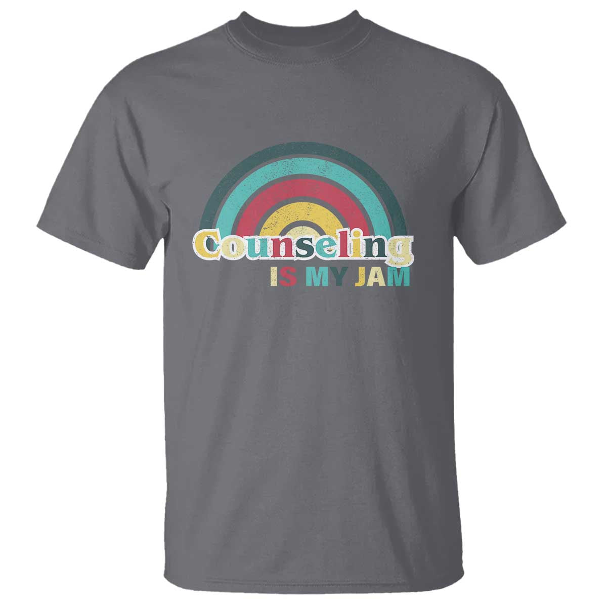 Mental Illness Support T Shirt Couseling Is My Jam Retro Groove Rainbow