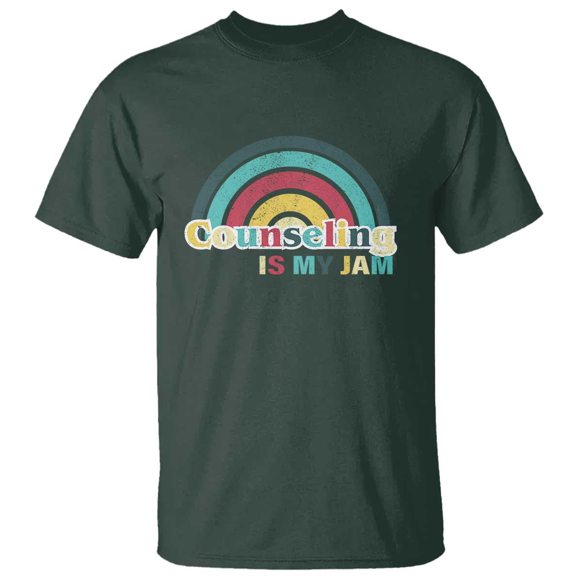 Mental Illness Support T Shirt Couseling Is My Jam Retro Groove Rainbow