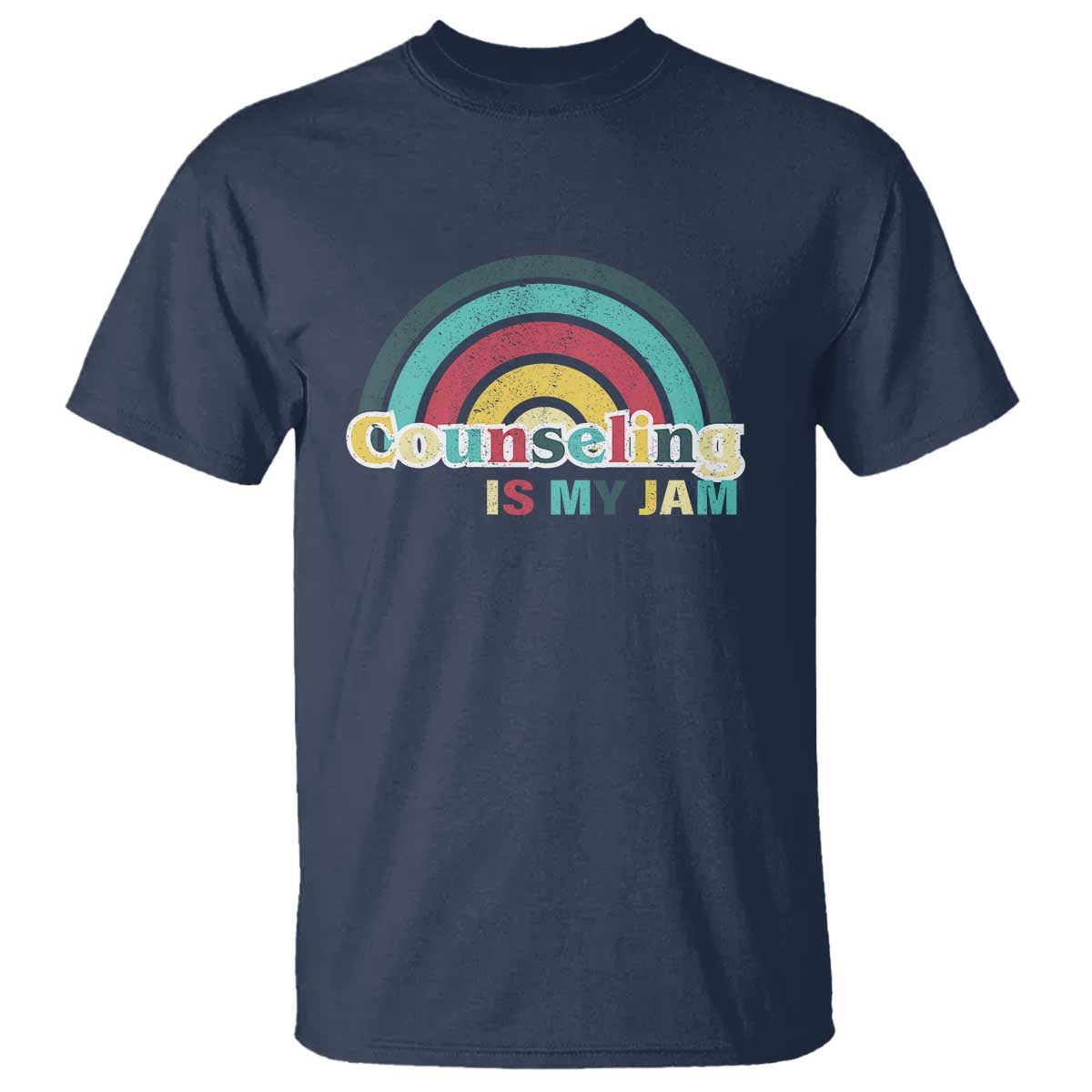 Mental Illness Support T Shirt Couseling Is My Jam Retro Groove Rainbow