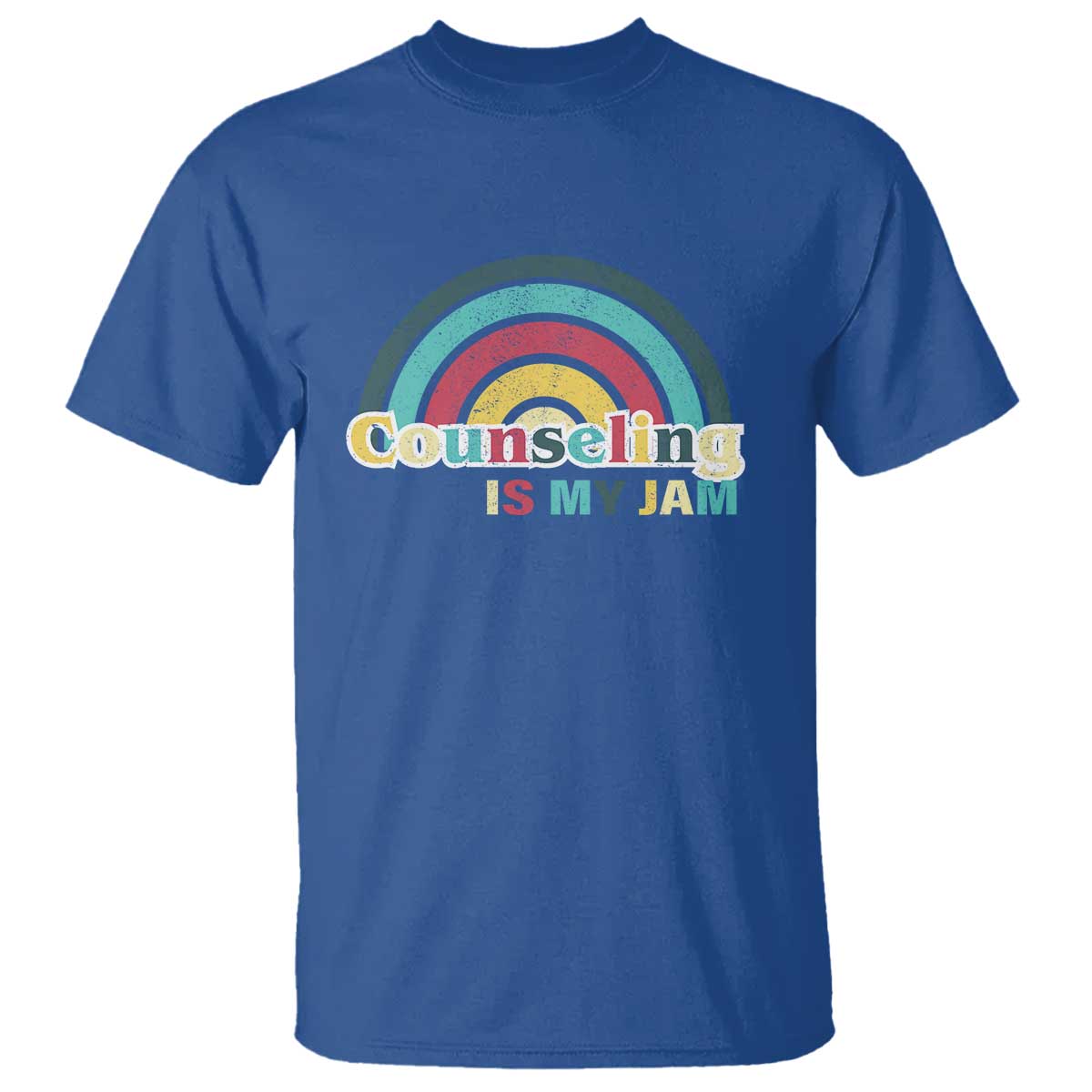 Mental Illness Support T Shirt Couseling Is My Jam Retro Groove Rainbow