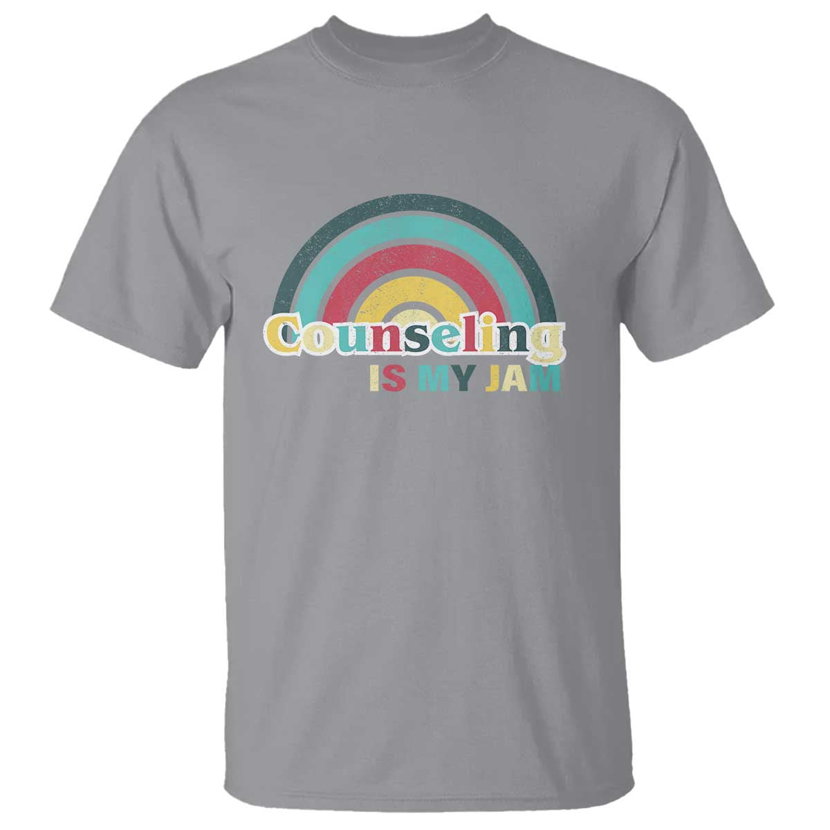 Mental Illness Support T Shirt Couseling Is My Jam Retro Groove Rainbow