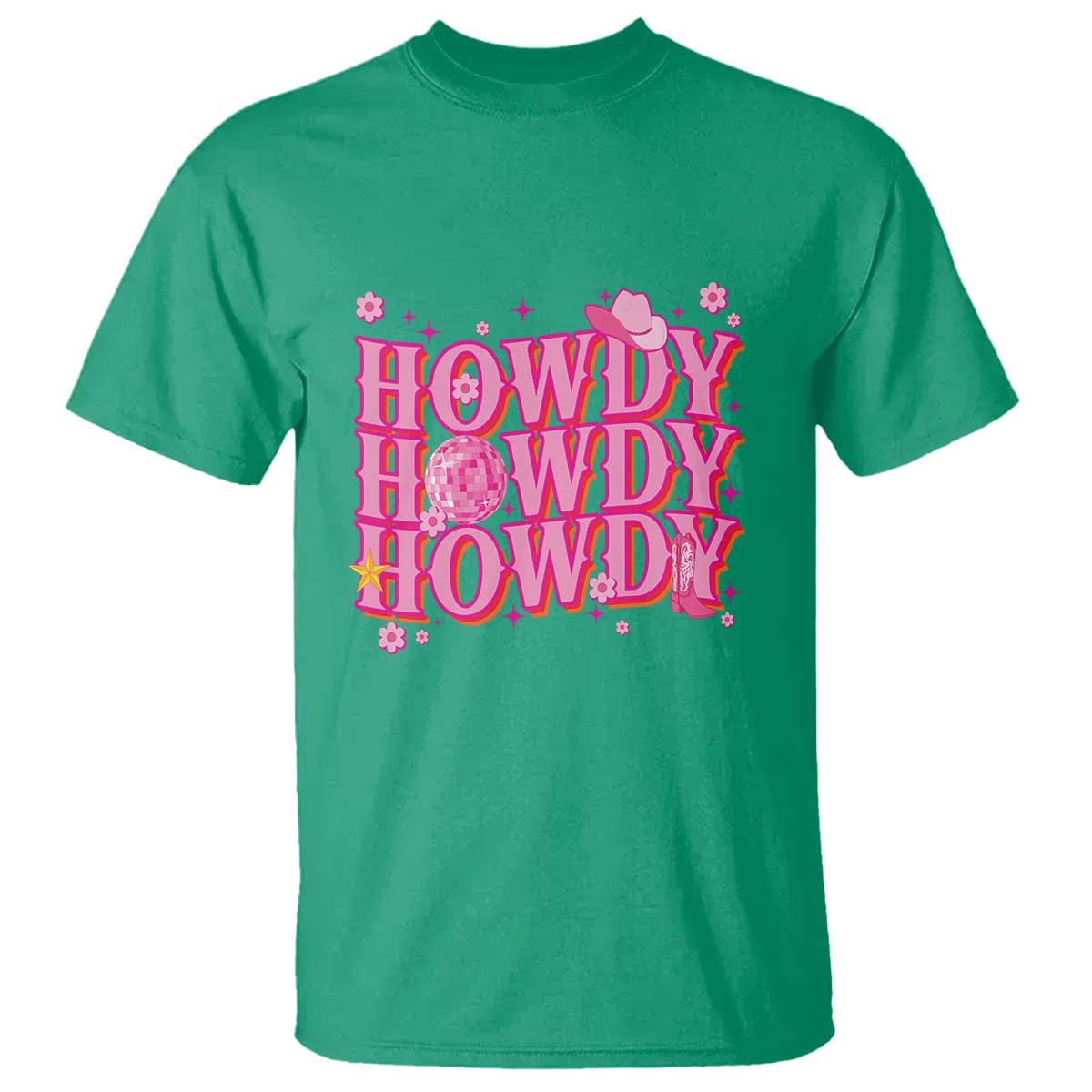 funny-cowboy-t-shirt-howdy-western-country-pink-retro-disco-ball