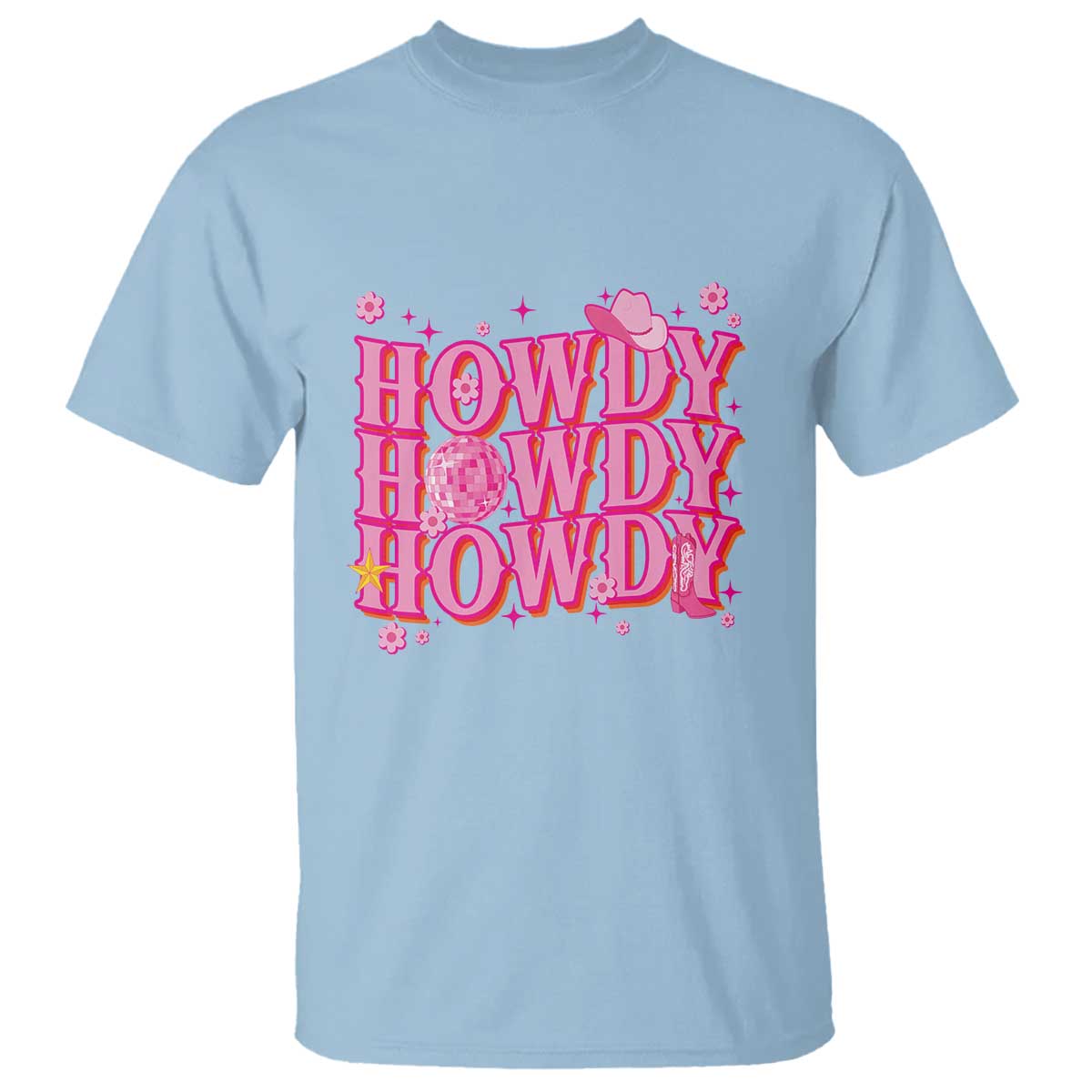 funny-cowboy-t-shirt-howdy-western-country-pink-retro-disco-ball