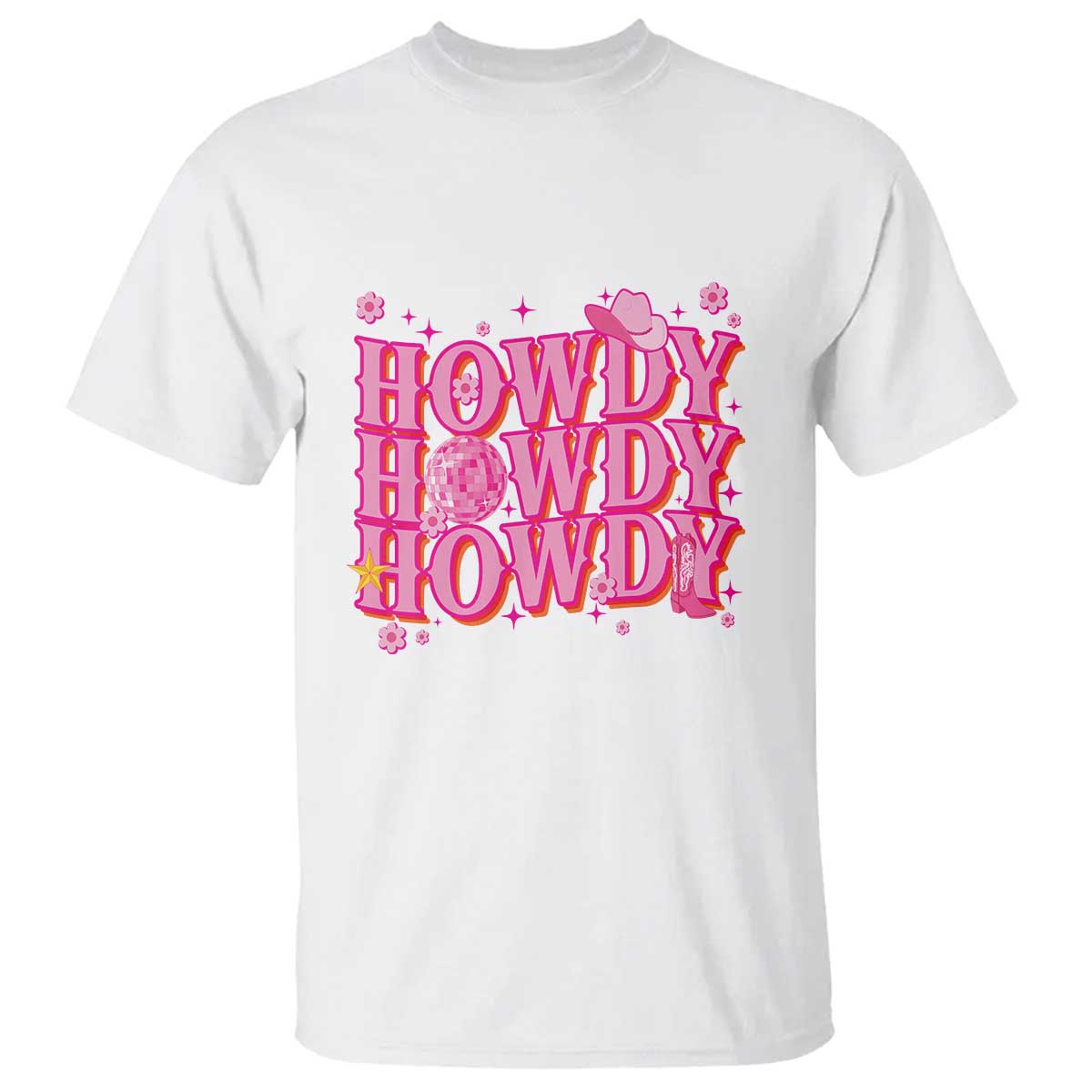 funny-cowboy-t-shirt-howdy-western-country-pink-retro-disco-ball