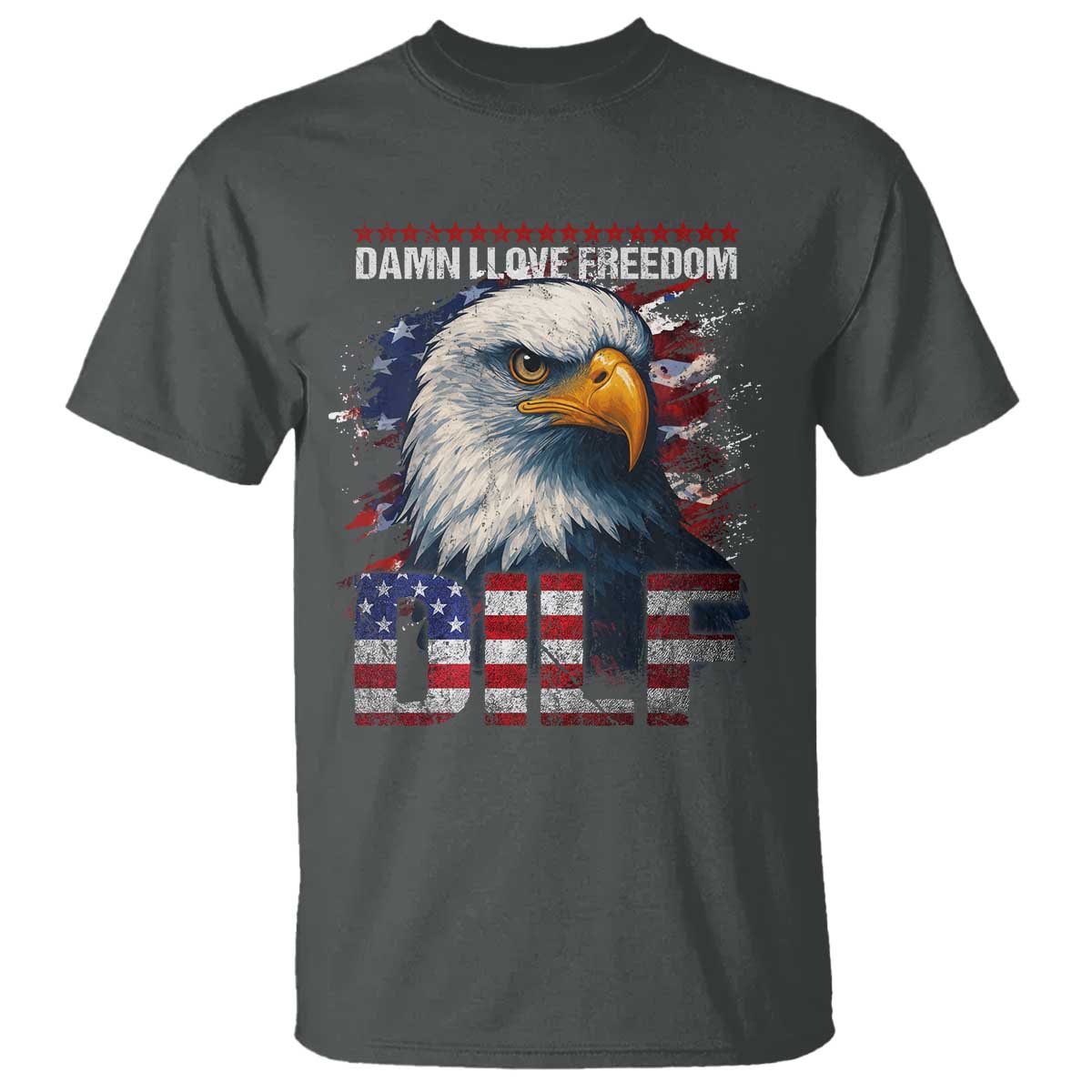 funny-4th-of-july-dilf-damn-i-love-freedom-t-shirt-vintage-bald-eagle-4th-of-july