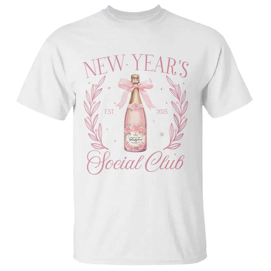 new-years-social-club-2025-t-shirt-coquette-champagne-bottles