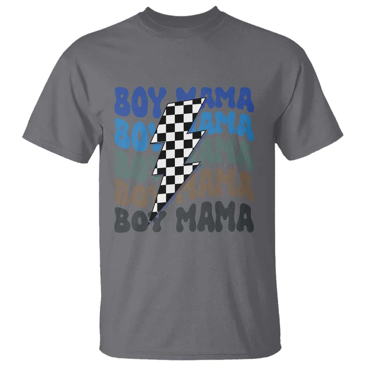 funny-boy-mama-t-shirt-mothers-day-checkered-lightning-bolt