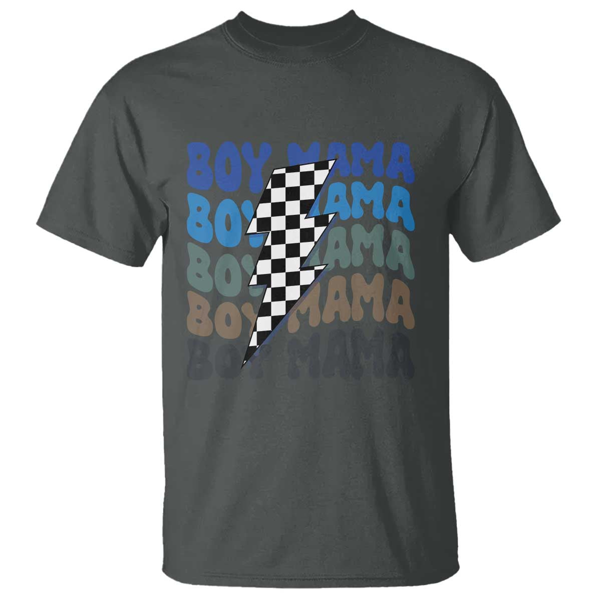 funny-boy-mama-t-shirt-mothers-day-checkered-lightning-bolt