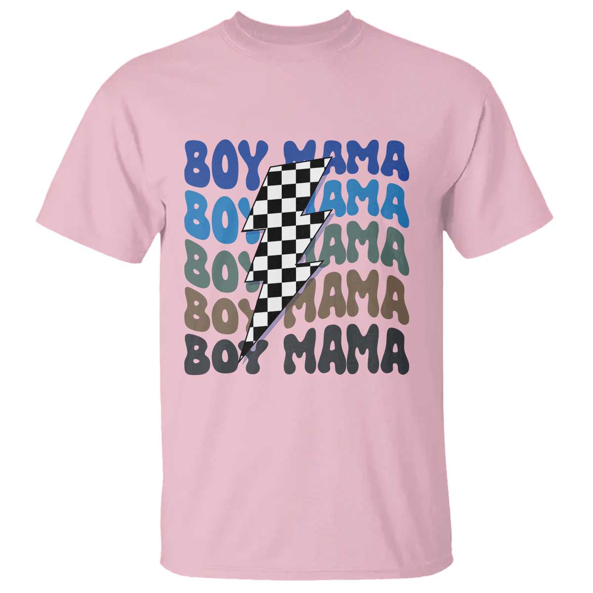 funny-boy-mama-t-shirt-mothers-day-checkered-lightning-bolt