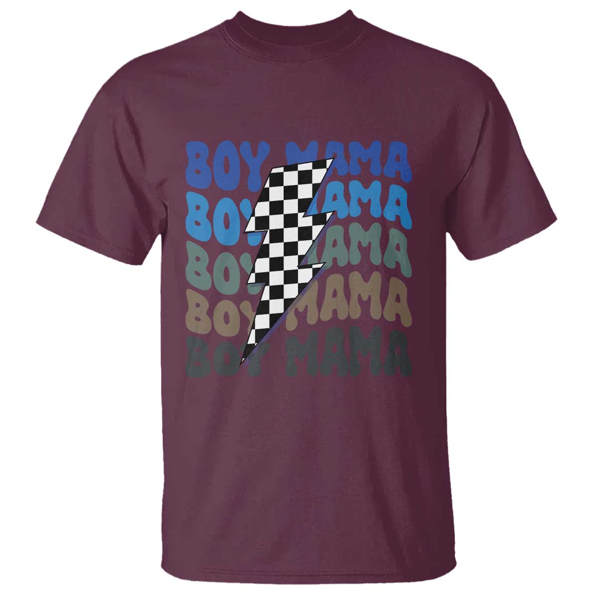 funny-boy-mama-t-shirt-mothers-day-checkered-lightning-bolt