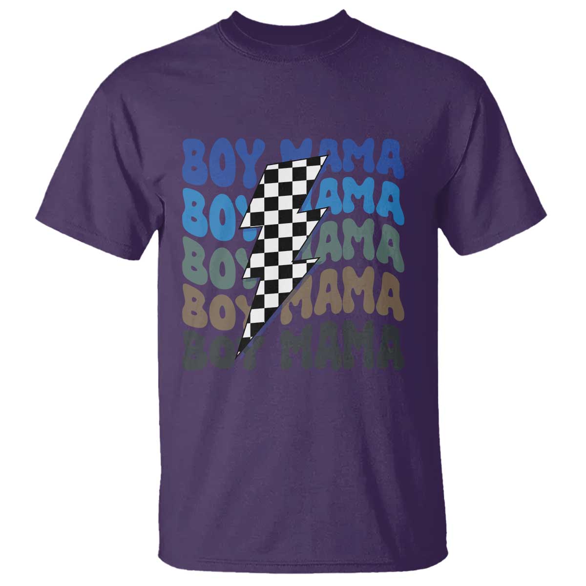 funny-boy-mama-t-shirt-mothers-day-checkered-lightning-bolt