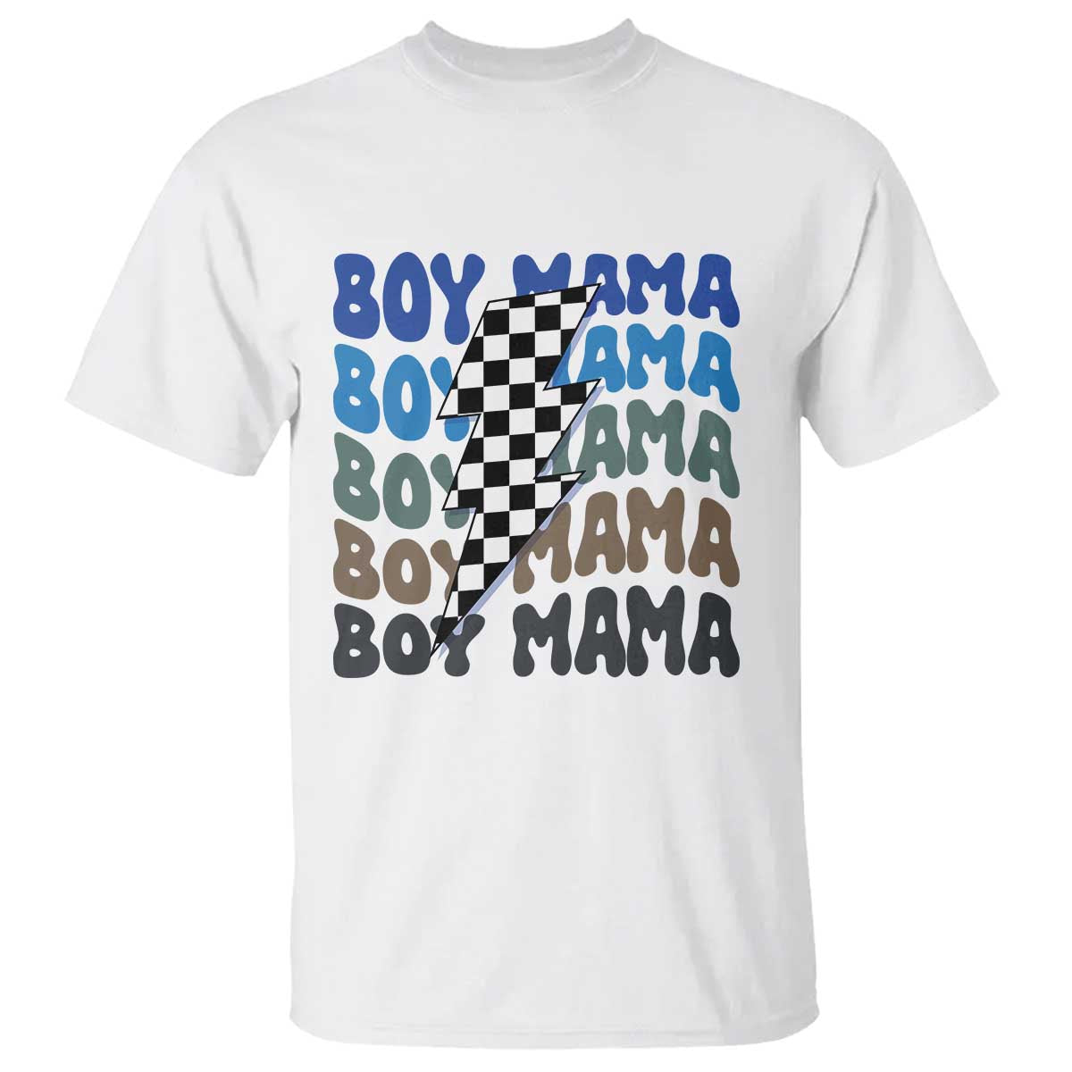 funny-boy-mama-t-shirt-mothers-day-checkered-lightning-bolt
