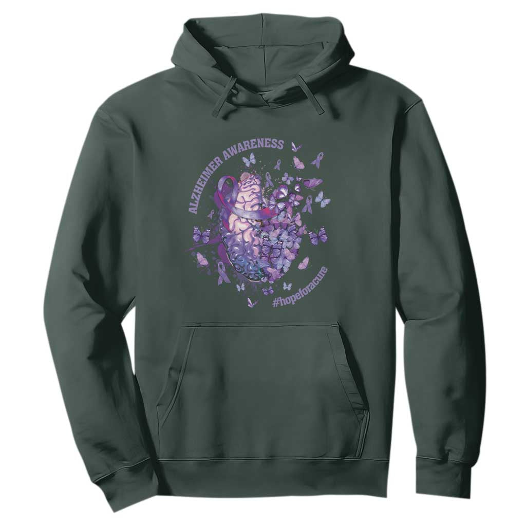 Alzheimer Support Hoodie Hope For A Cure Flower
