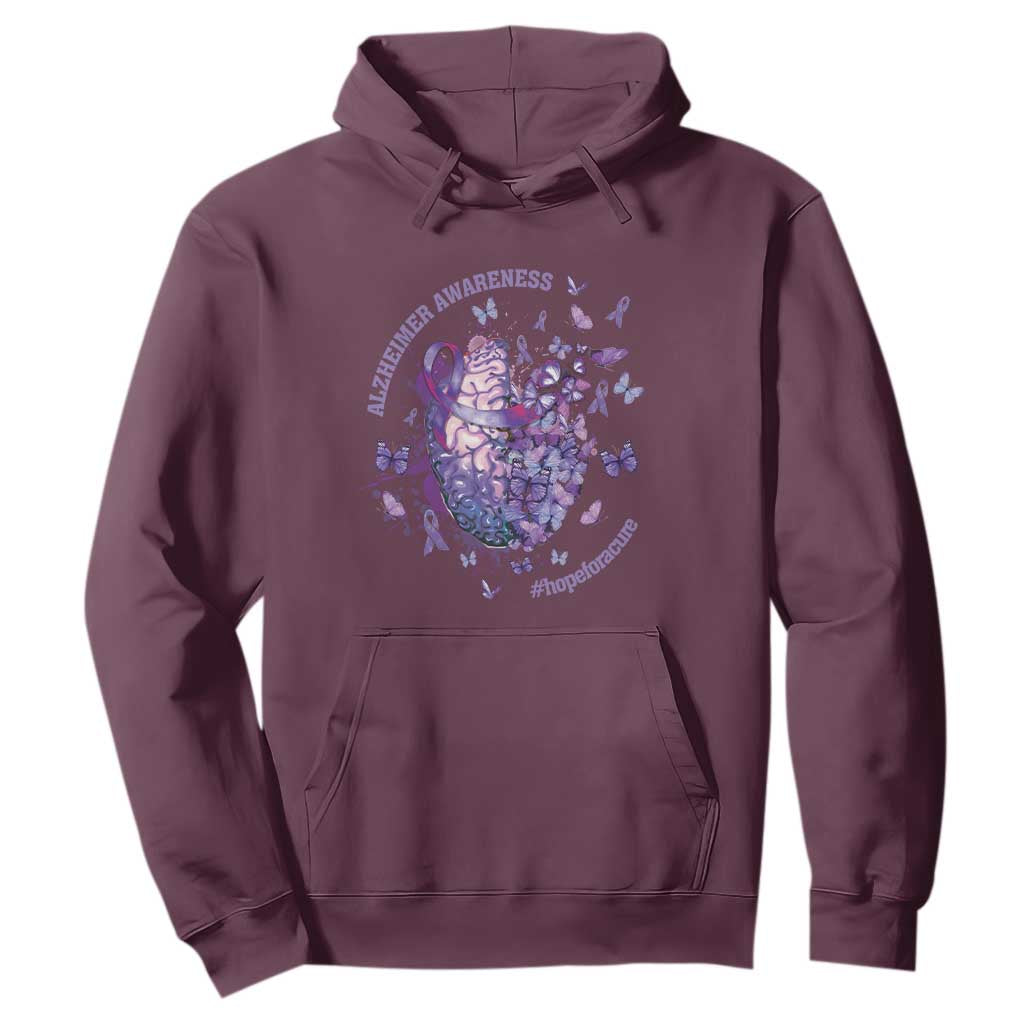 Alzheimer Support Hoodie Hope For A Cure Flower