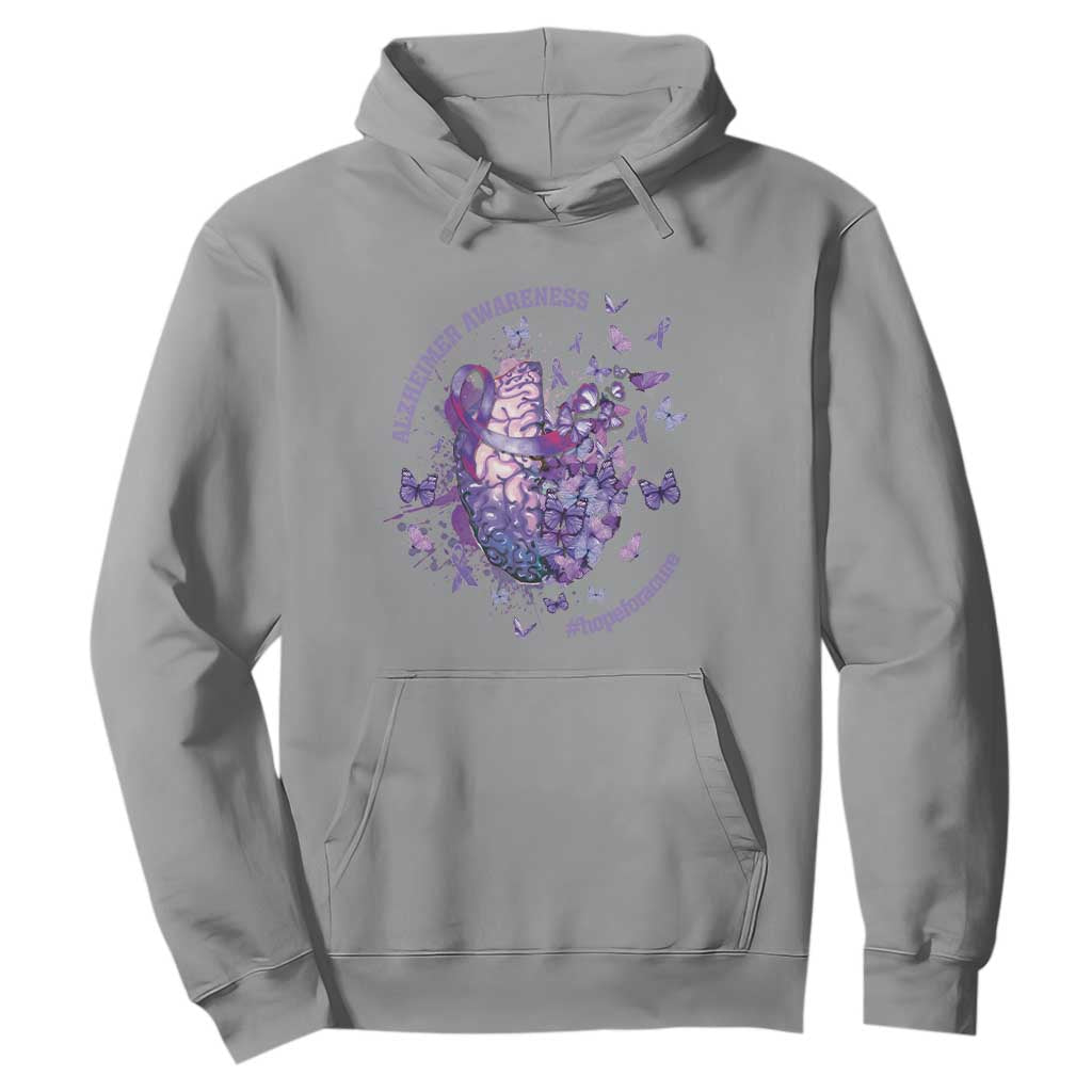 Alzheimer Support Hoodie Hope For A Cure Flower