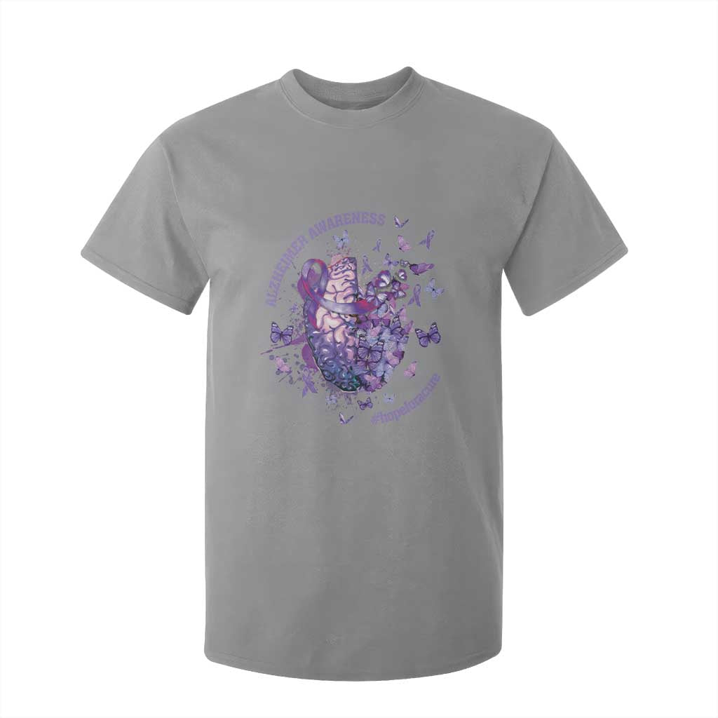 Alzheimer Support T Shirt For Kid Hope For A Cure Flower
