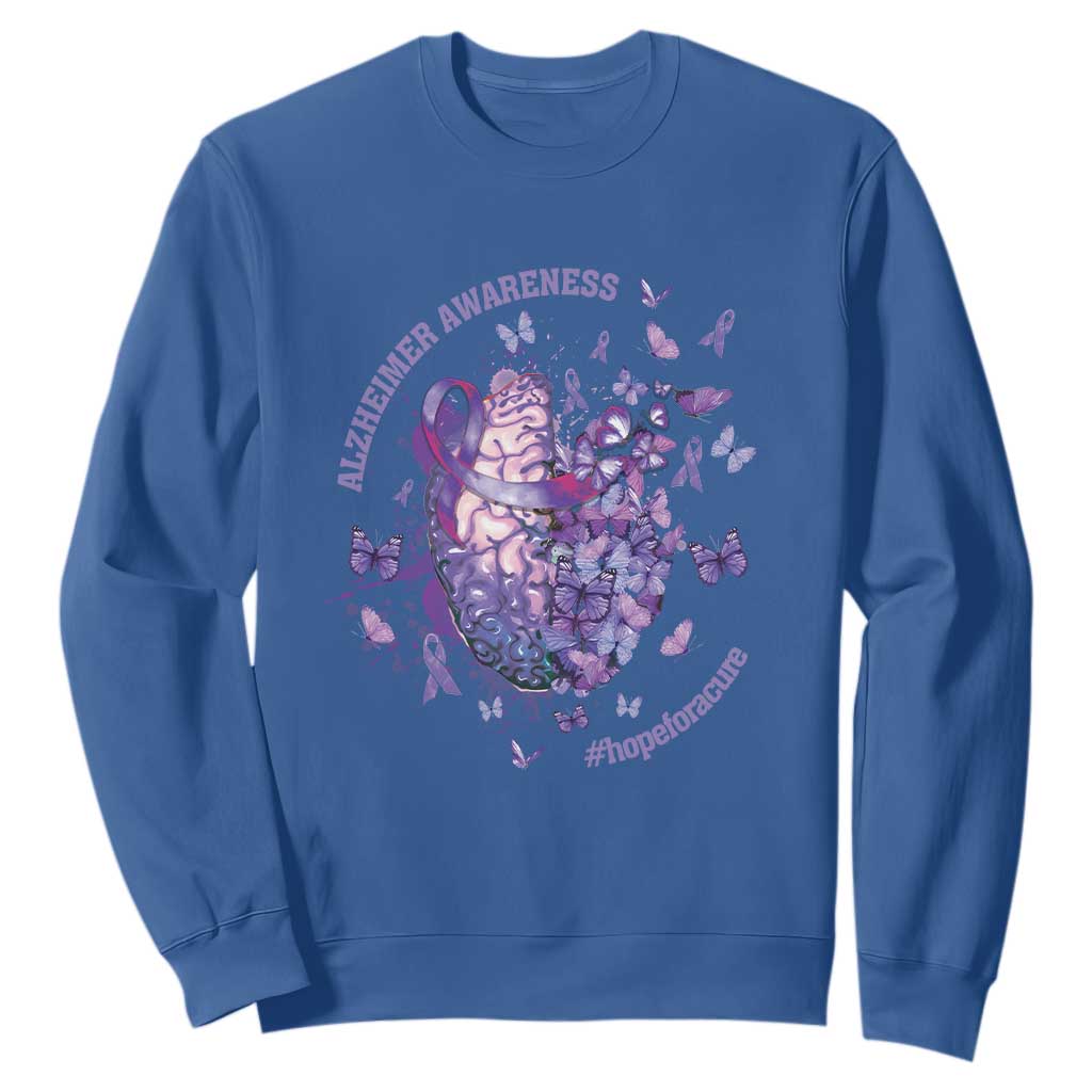 Alzheimer Support Sweatshirt Hope For A Cure Flower