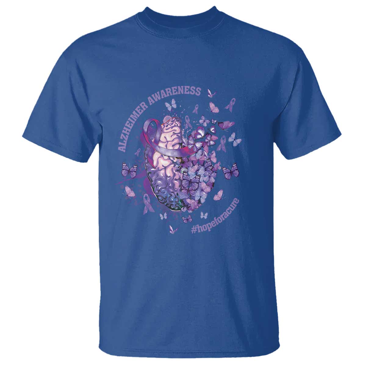 Alzheimer Support T Shirt Hope For A Cure Flower