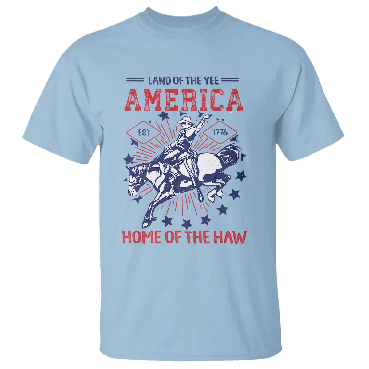 funny-4th-of-july-western-cowboy-t-shirt-america-land-of-the-yee-home-of-the-haw