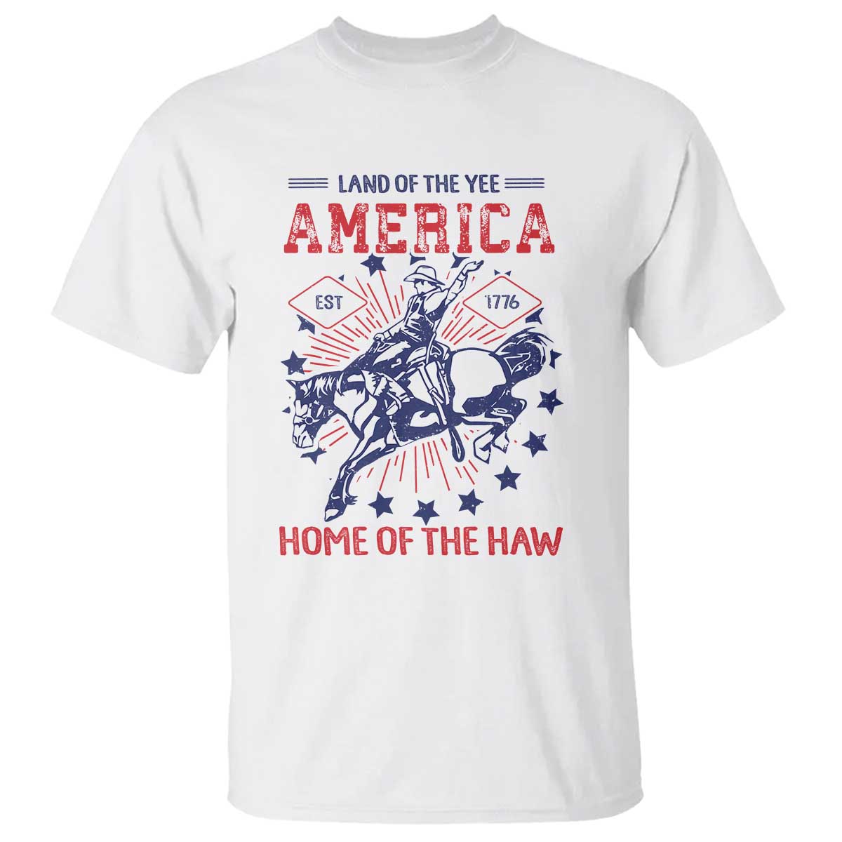 funny-4th-of-july-western-cowboy-t-shirt-america-land-of-the-yee-home-of-the-haw
