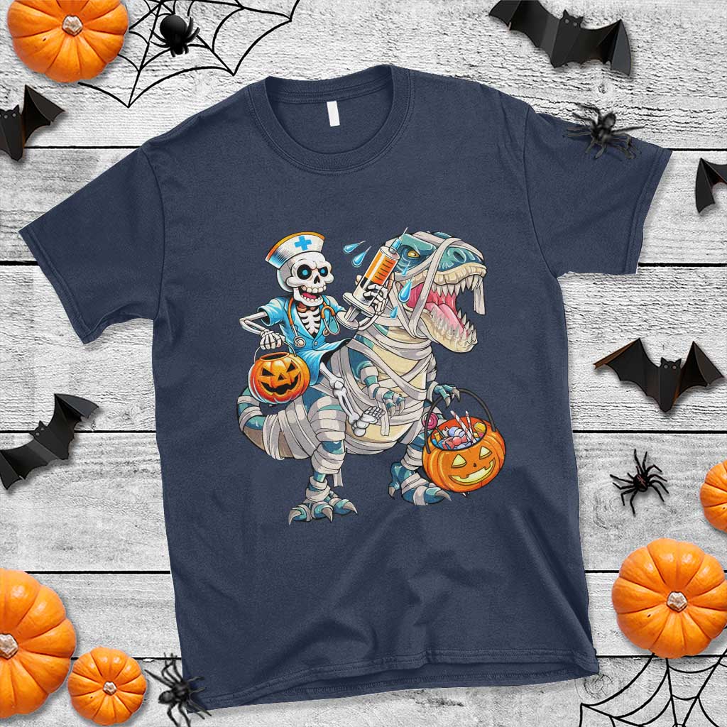 funny-halloween-nurse-t-shirt-skeleton-nurse-riding-mummy-dinosaur-pumpkin-candy