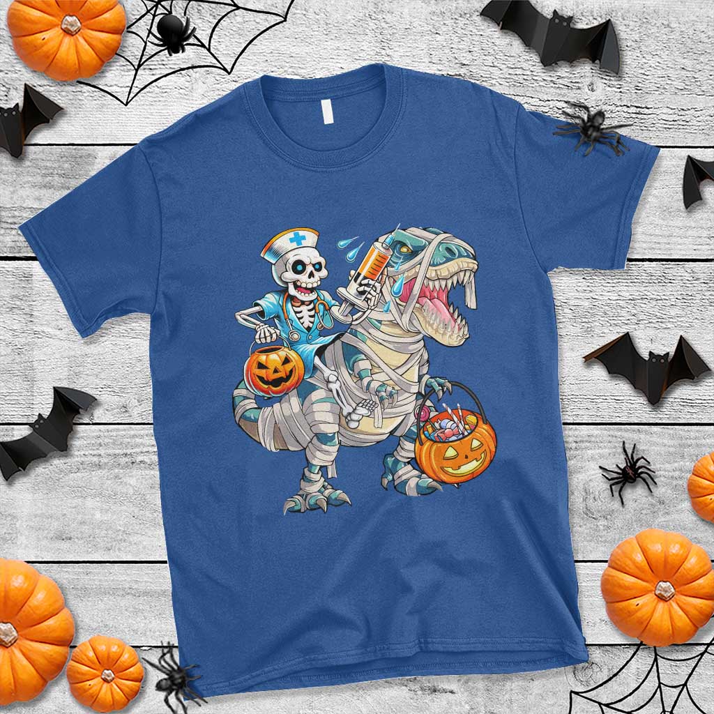 funny-halloween-nurse-t-shirt-skeleton-nurse-riding-mummy-dinosaur-pumpkin-candy