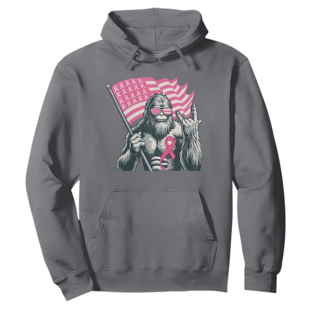 Funny Bigfoot Breast Cancer Support Hoodie Sasquatch Pink Ribbon