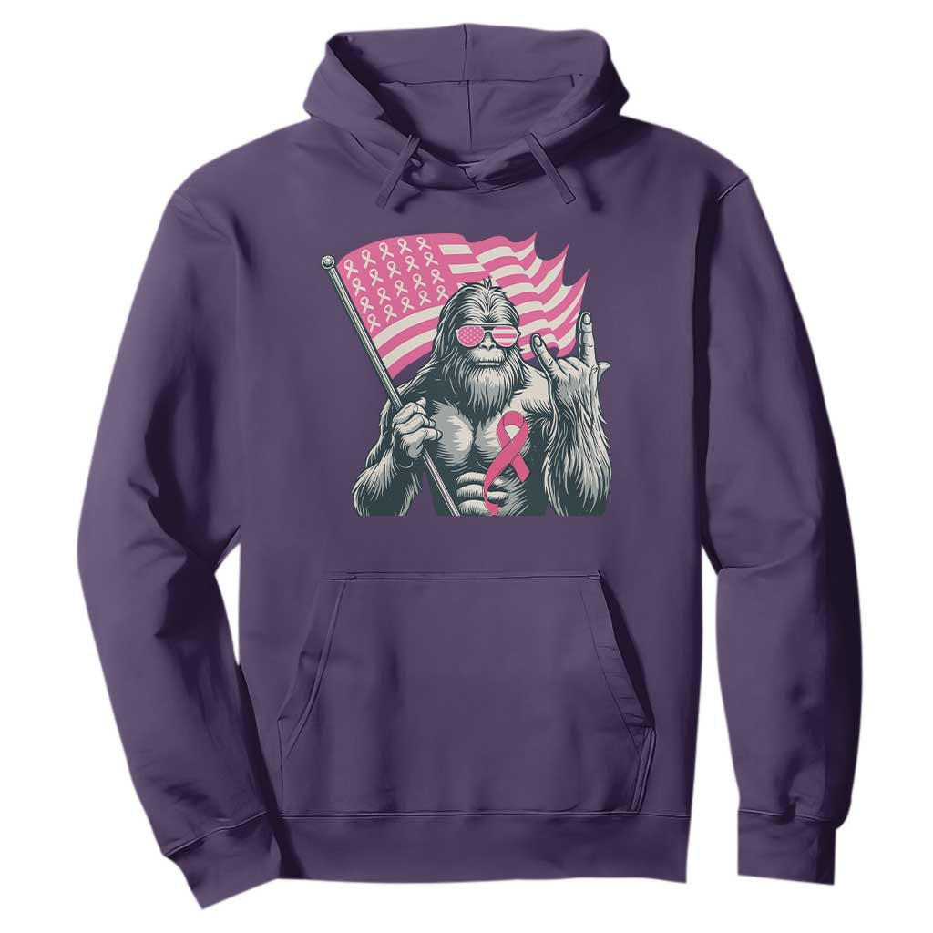 Funny Bigfoot Breast Cancer Support Hoodie Sasquatch Pink Ribbon