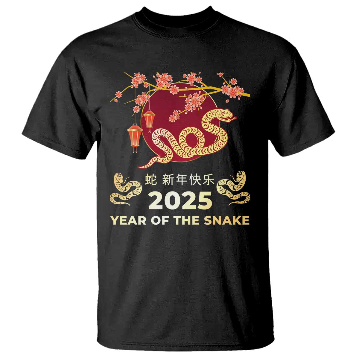 chinese-lunar-new-year-2025-year-of-the-snake-t-shirt-cherry-blossom