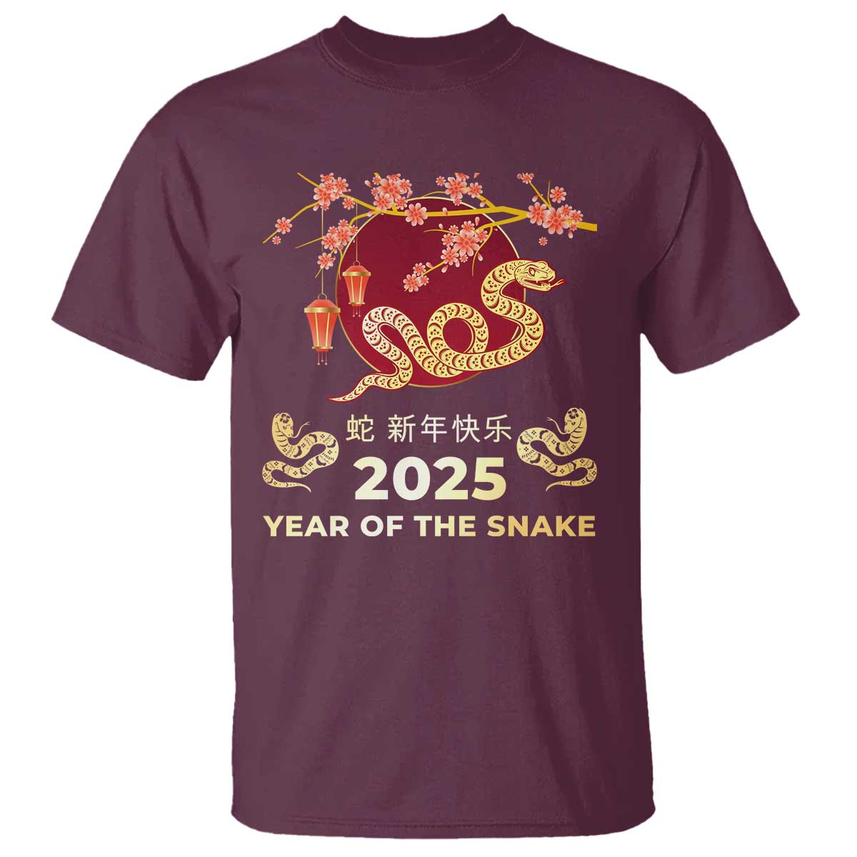 chinese-lunar-new-year-2025-year-of-the-snake-t-shirt-cherry-blossom