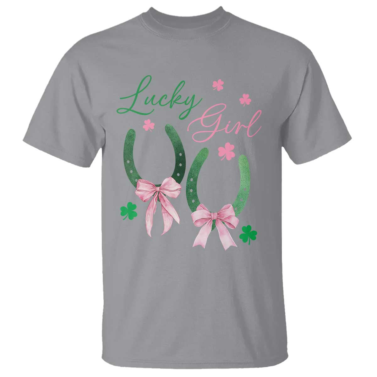 funny-st-patricks-day-coquette-t-shirt-lucky-girl-horseshoe-pink-bow