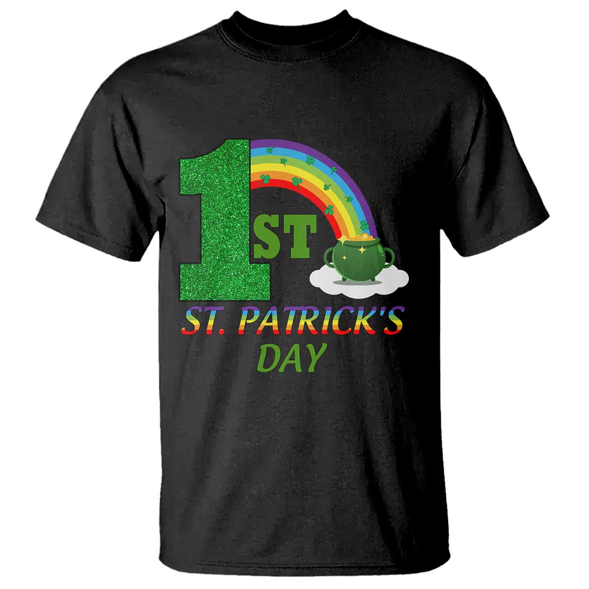 funny-first-1st-st-patricks-day-t-shirt-shamrock-rainbow-glitter-print