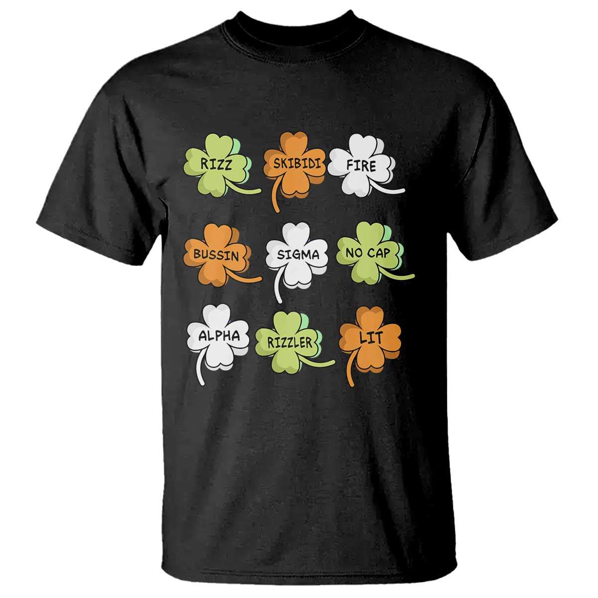 funny-skibidi-rizz-st-patricks-day-t-shirt-shamrock-clover-candy-rizzler-meme