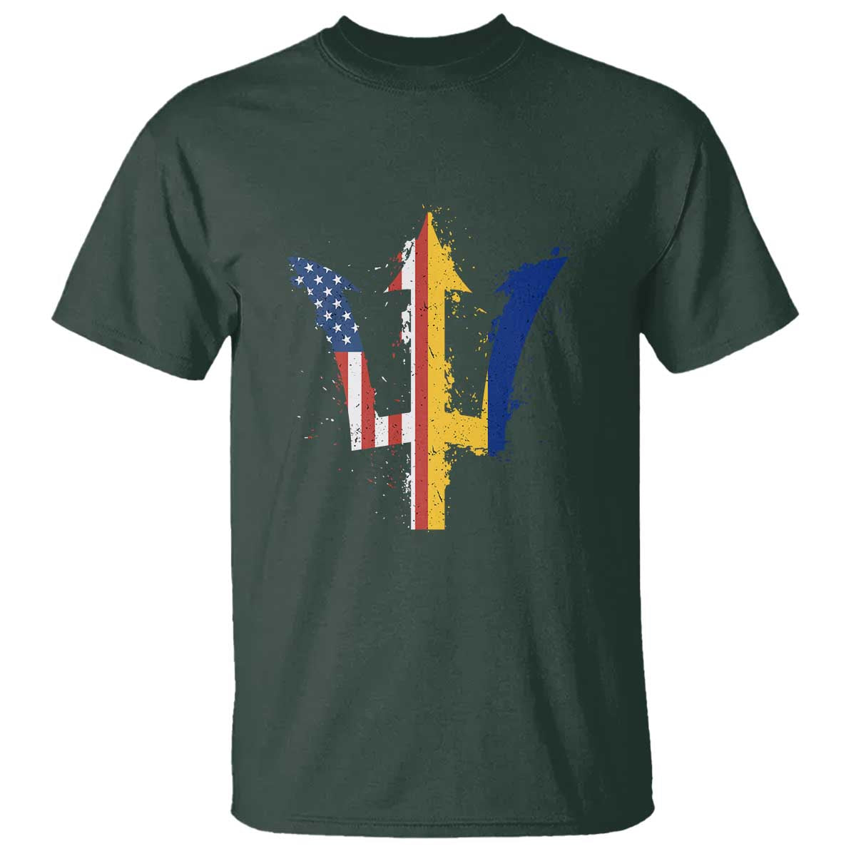 funny-barbadian-american-pride-barbados-usa-flag-trident-t-shirt