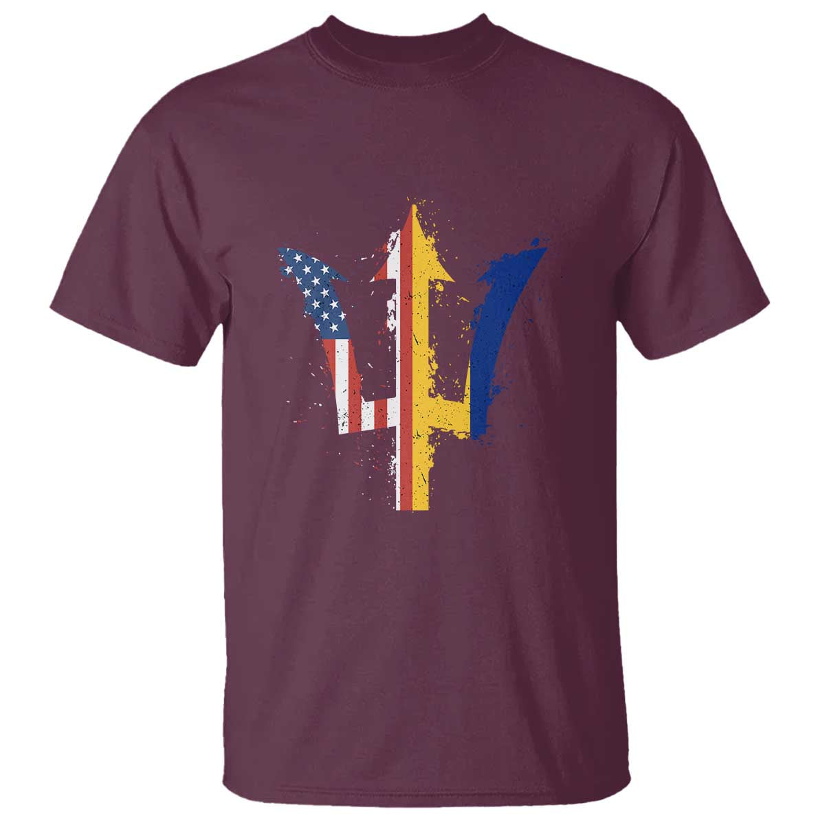 funny-barbadian-american-pride-barbados-usa-flag-trident-t-shirt