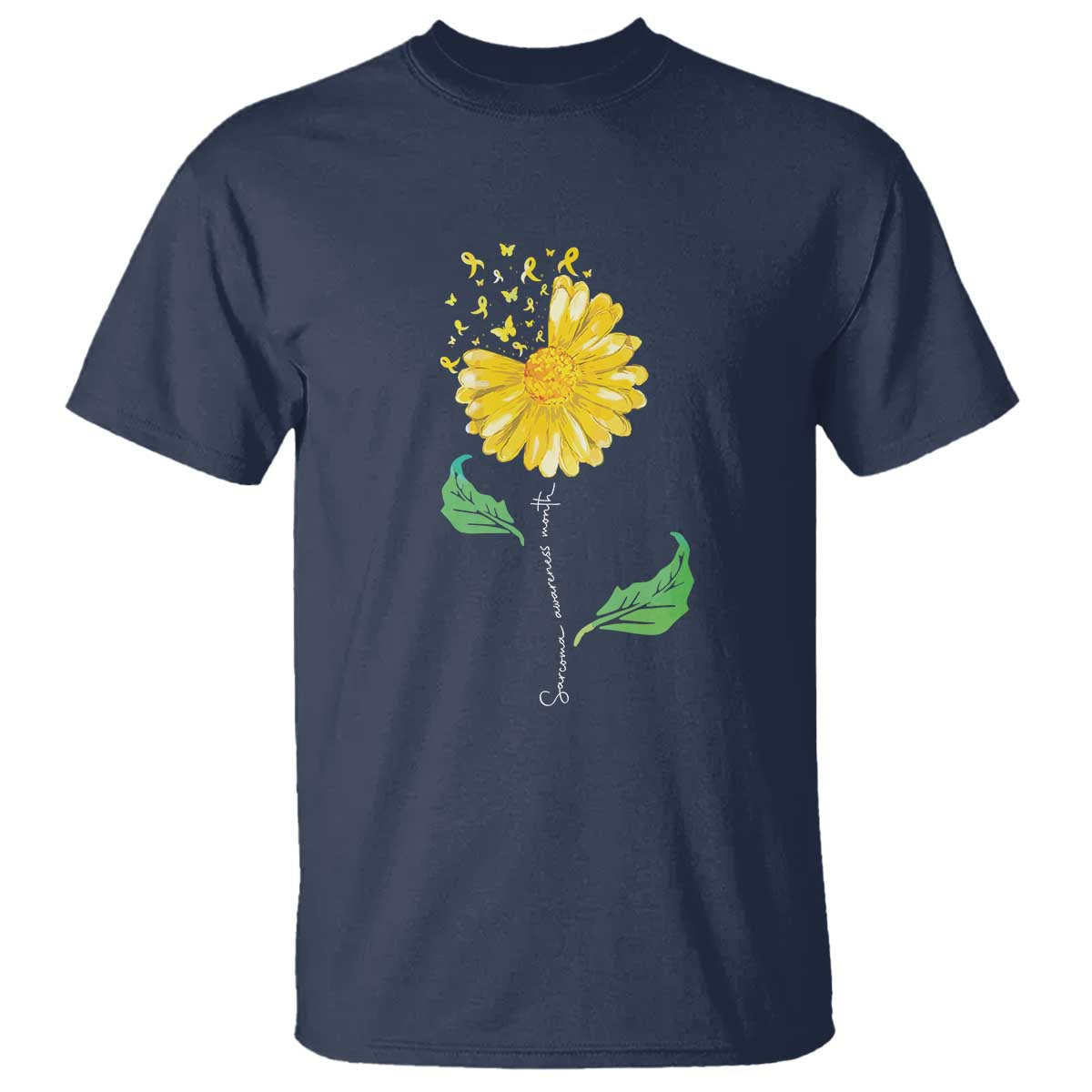 sarcoma-awareness-t-shirt-yellow-ribbon-flower