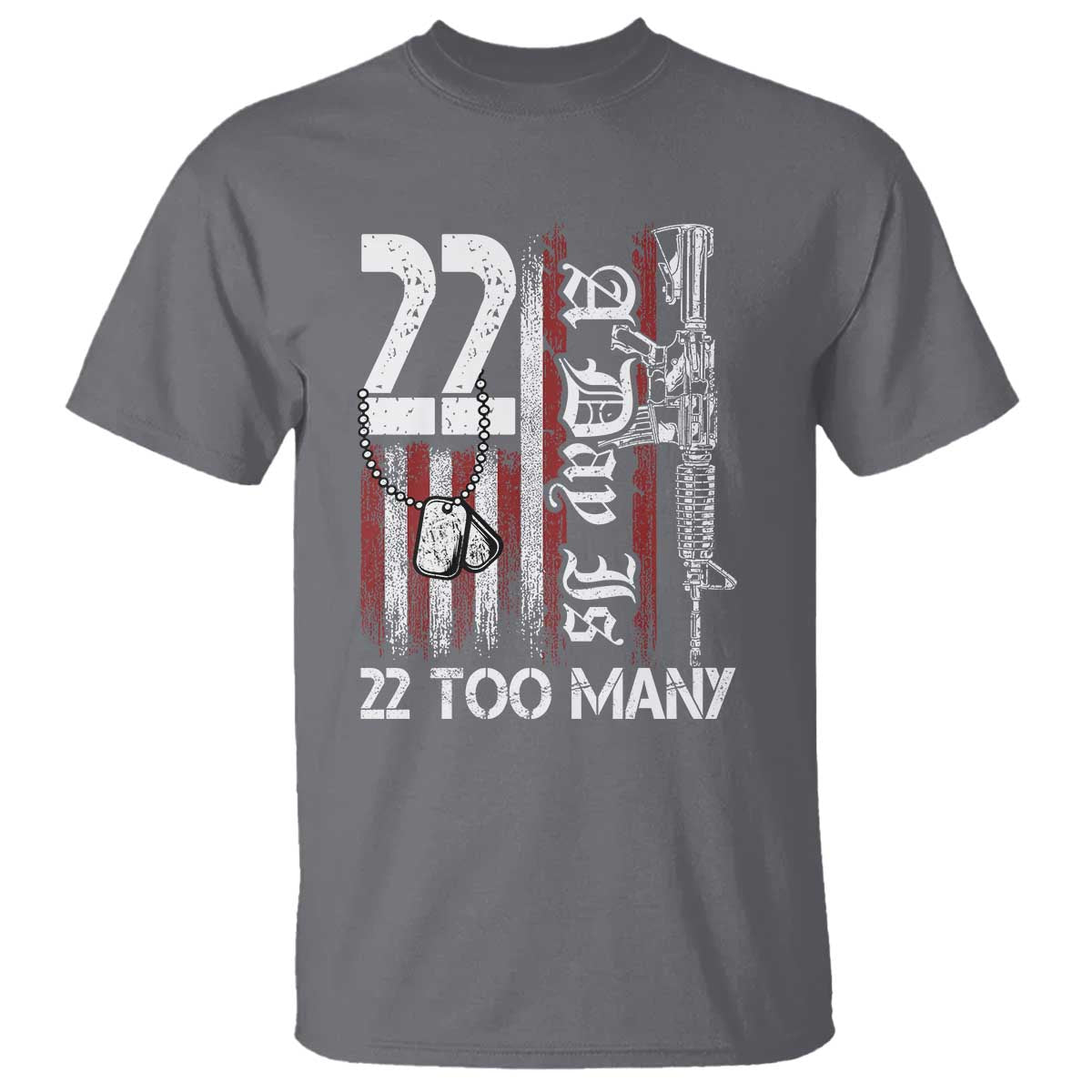 PTSD Veteran Suicide Prevention T Shirt 22 A Day Is Too Many Vintage American Flag