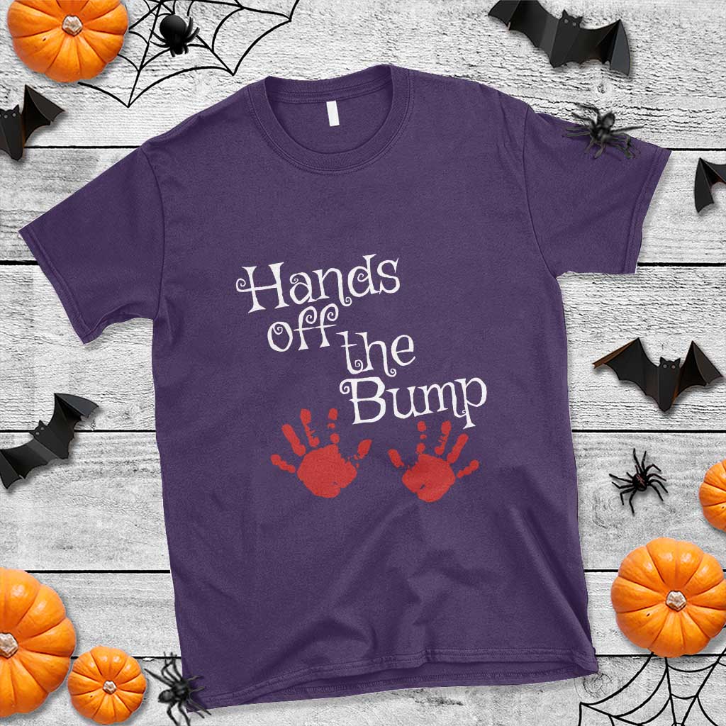 pregnancy-announcement-t-shirt-hands-off-the-bump-halloween-pregnant-red-baby-handprint