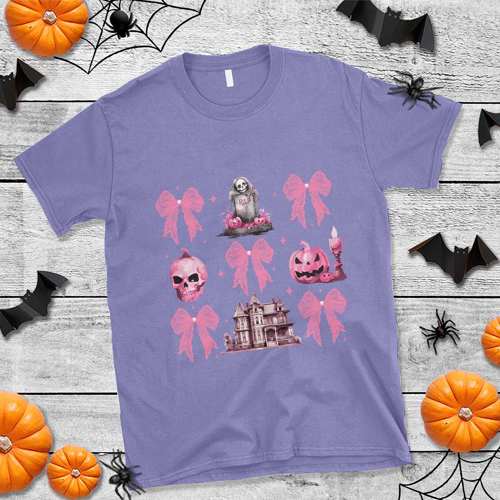 halloween-t-shirt-pink-bow-skull-haunted-house-coquette-aesthetic