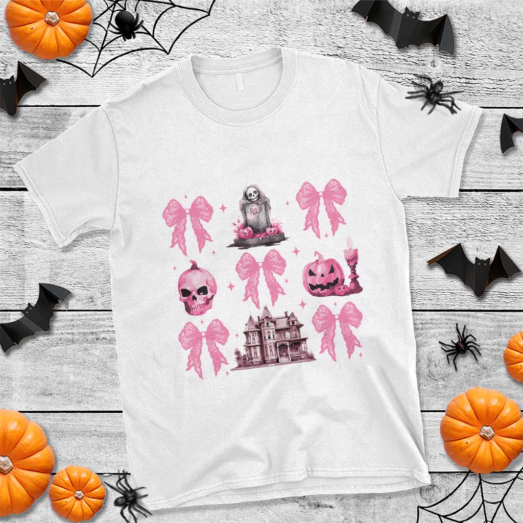 halloween-t-shirt-pink-bow-skull-haunted-house-coquette-aesthetic