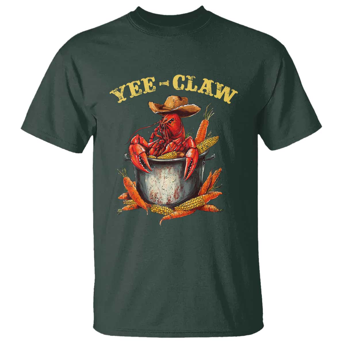 funny-louisiana-crawfish-cowboy-t-shirt-yee-claw-cajun-seafood