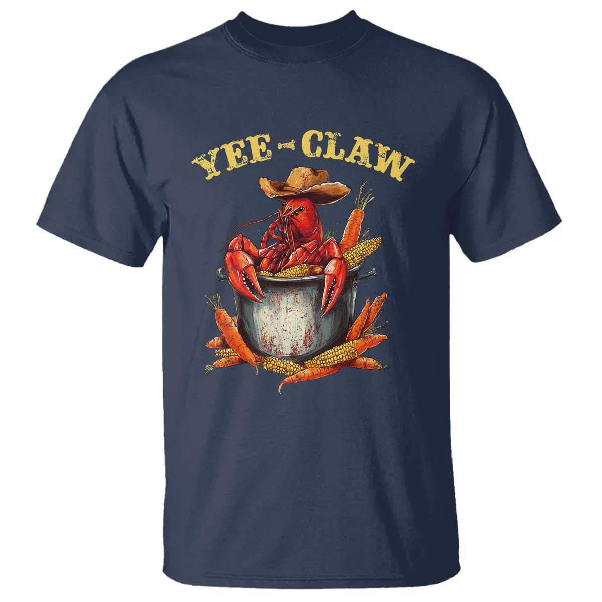 funny-louisiana-crawfish-cowboy-t-shirt-yee-claw-cajun-seafood