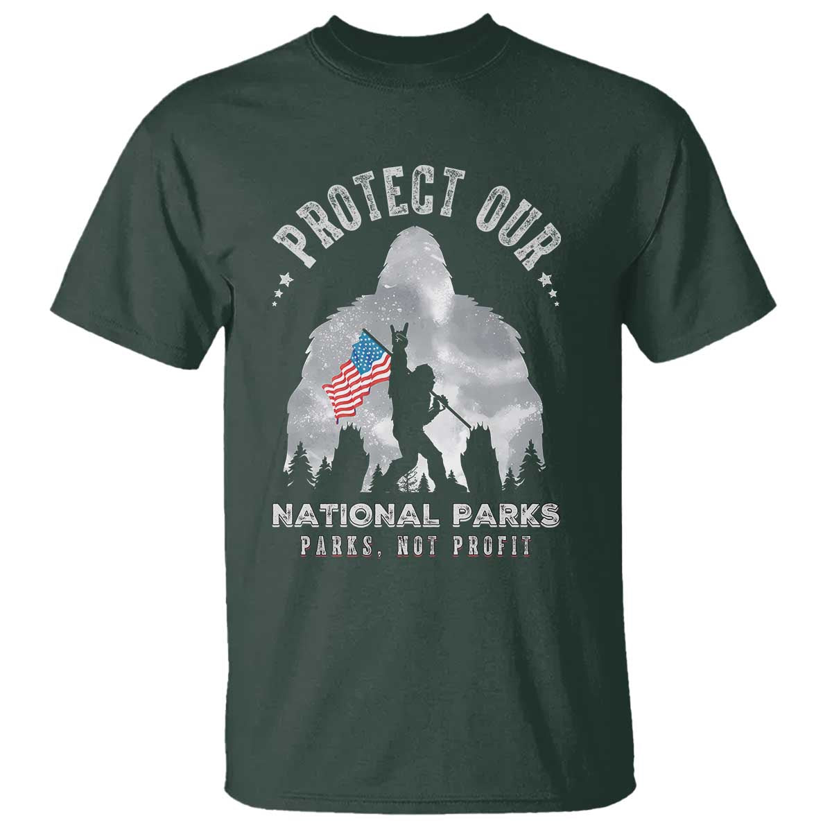funny-protect-our-national-parks-bigfoot-t-shirt-parks-not-profit-american-flag