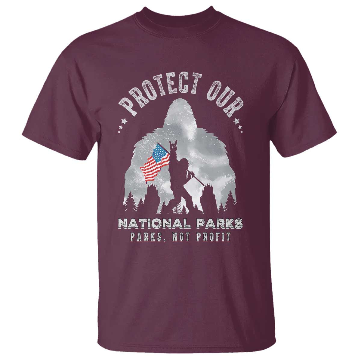 funny-protect-our-national-parks-bigfoot-t-shirt-parks-not-profit-american-flag