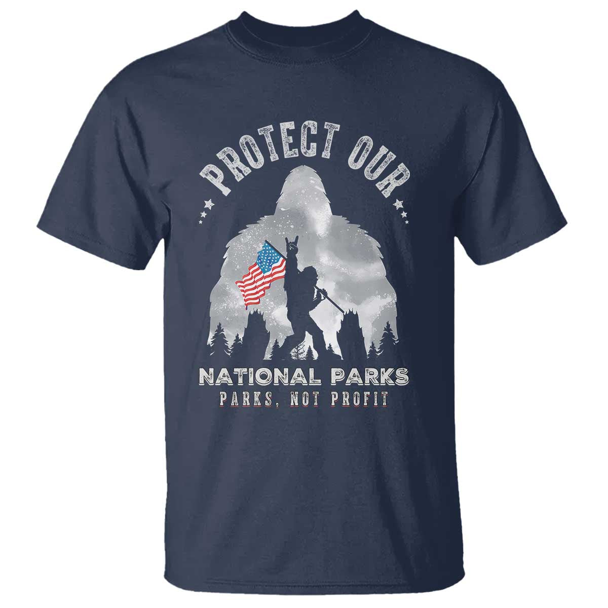 funny-protect-our-national-parks-bigfoot-t-shirt-parks-not-profit-american-flag