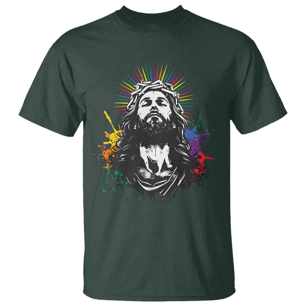 funny-lgbt-gay-pride-jesus-rainbow-flag-christian-t-shirt